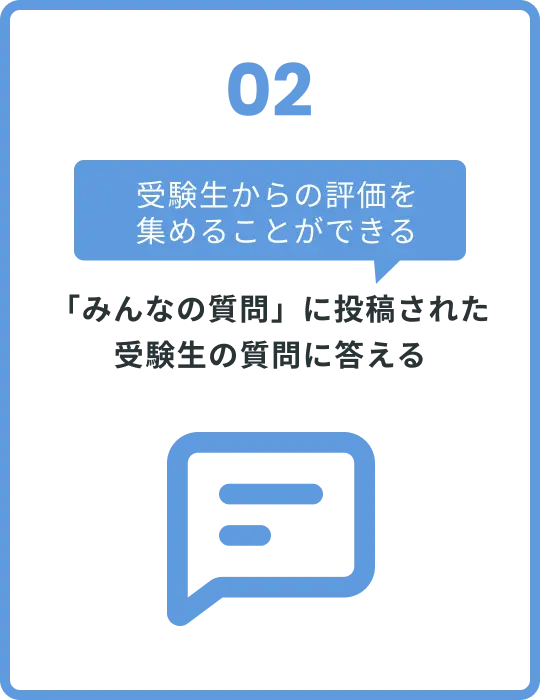 「みんなの質問」に投稿された受験生の質問に答える